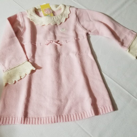 Gymboree Alphabet Soup 12-18 Month Pink NWT Mouse sweater dress - Picture 1 of 3